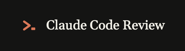 Claude Code Review horizontal dark